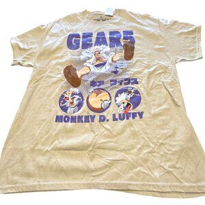 NWT One Piece Monkey D. Luffy Gear 5 X Large Graphic Tee NWT Beige 100% Cotton A